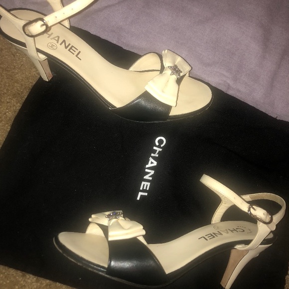 FOR TRADE AS WELL.Good condition Chanel heels😍😍 - Picture 4 of 8